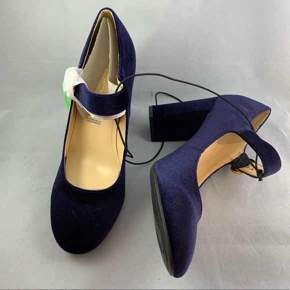 Liz Claiborne Shoes Liz Claiborne New Velvet Velour Block Heel